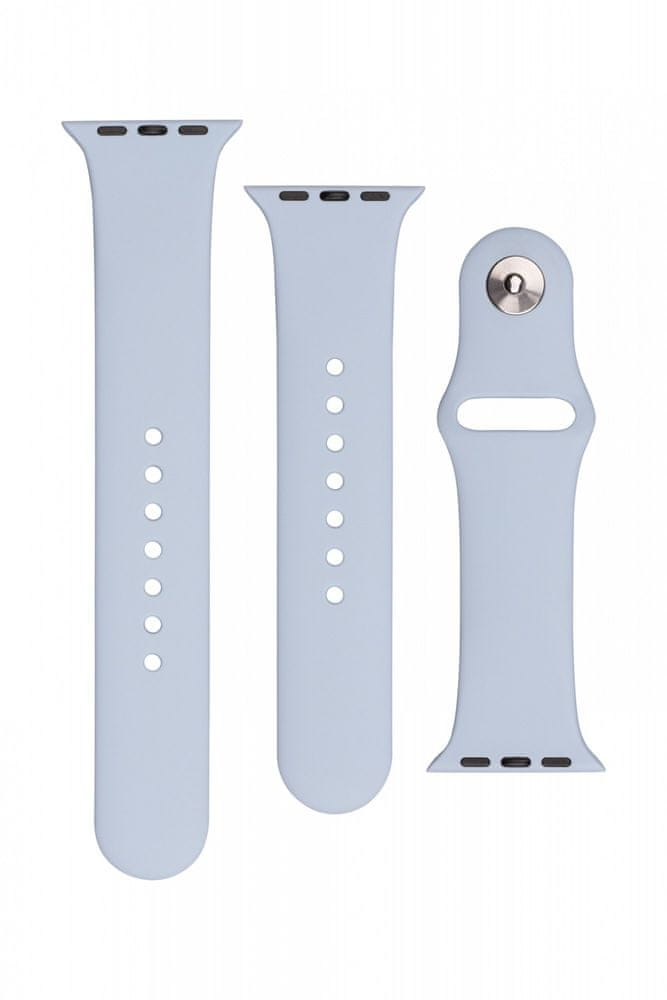 FIXED Set silikonových řemínků Silicone Strap pro Apple Watch 38/40/41 mm FIXSST-436-LGBL, světle modrý