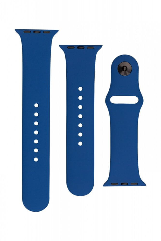 FIXED Set silikonových řemínků Silicone Strap pro Apple Watch 42/44/45 mm FIXSST-434-ROBL, královsky modrý