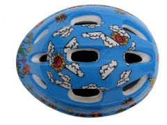 360Fly Dětská cyklistická helma Fly modrá s kytičkami L