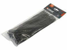 Extol Premium Pásky na vodiče černé, 200x3,6mm, 100ks, NYLON