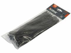 Extol Premium Pásky na vodiče černé, 400x4,8mm, 100ks, NYLON