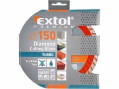 Extol Premium Kotouč diamantový řezný turbo, 180x22,2mm, suché i mokré řezání