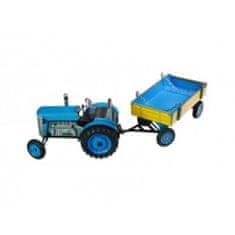 KOVAP Traktor Zetor s valníkem modrý na klíček kov 28cm Kovap v krabičce