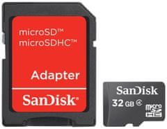 Micro SDHC 32GB Class 4 + SD adaptér (SDSDQB-032G-B35)