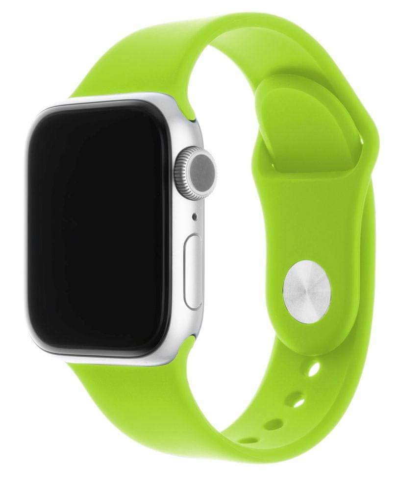 FIXED Set silikonových řemínků Silicone Strap Apple Watch 42/44/45 mm, zelený FIXSST-434-GRE