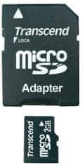 Transcend Micro SD 2GB + adaptér (TS2GUSD)