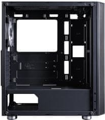 Zalman R2, 1x120mm RGB, tvrzené sklo, černá