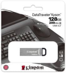 Kingston DataTraveler Kyson, - 128GB, stříbrná (DTKN/128GB)