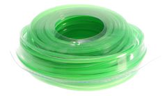 GEKO Struna do sekačky zelená zesílená, 3,0mm, 15m, hvězdicový profil, nylon
