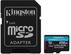 Kingston Micro SDXC Canvas Go! Plus 256GB 170MB/s UHS-I U3 + adaptér (SDCG3/256GB)