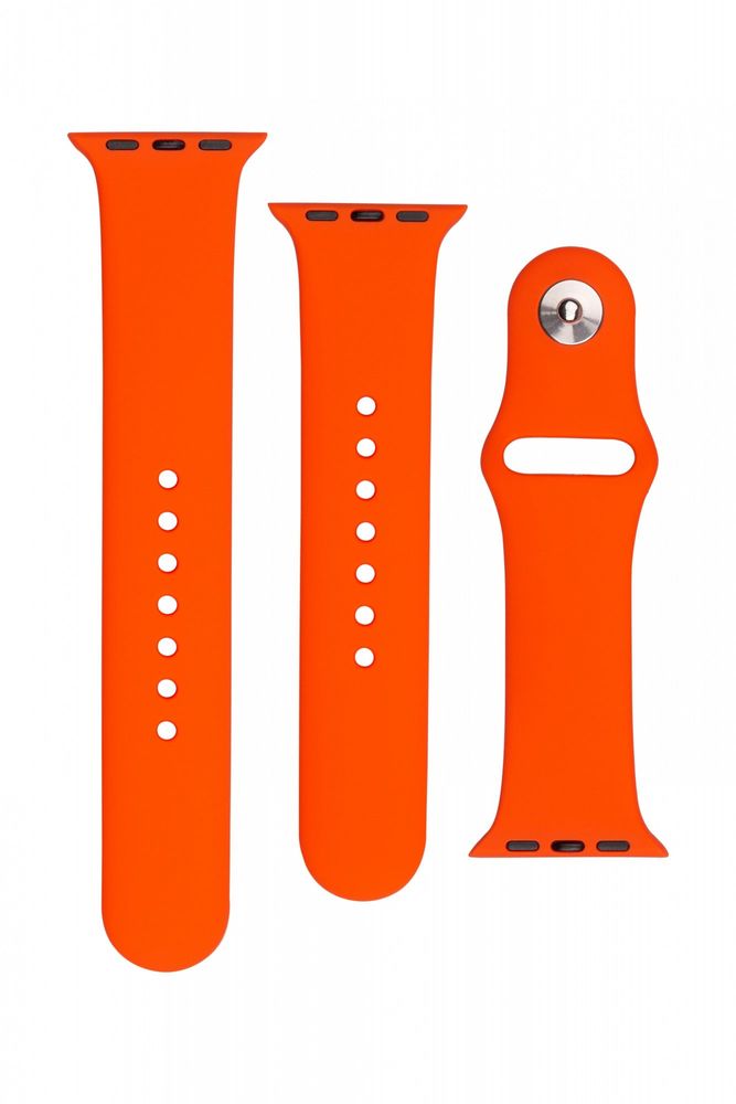 FIXED Set silikonových řemínků Silicone Strap pro Apple Watch 38/40/41 mm FIXSST-436-AP, meruňkový
