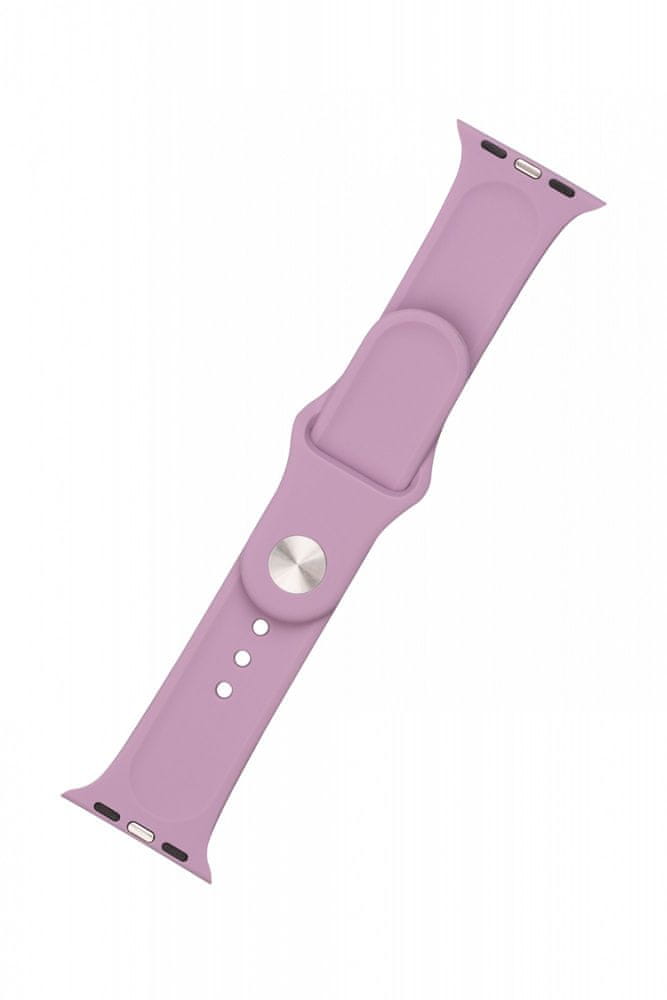 FIXED Set silikonových řemínků Silicone Strap pro Apple Watch 38/40/41 mm FIXSST-436-LGPU, světle fialový