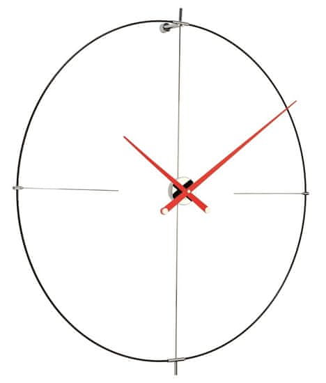 Nomon Designové nástěnné hodiny Nomon Bilbao L red 110cm