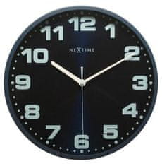 NEXTIME Designové nástěnné hodiny 3053bl Nextime Dash blue 35cm