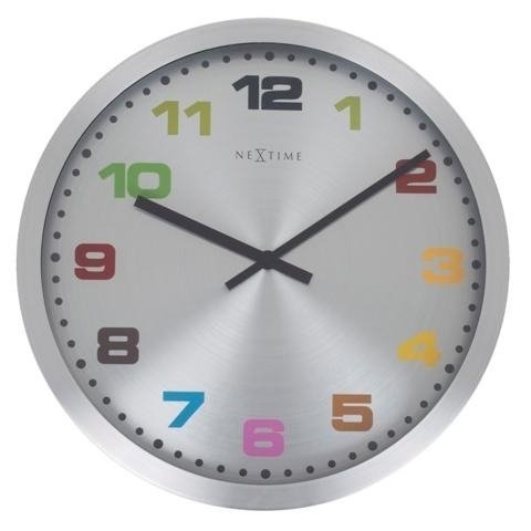 NEXTIME Designové nástěnné hodiny 2907kl Nextime Mercure color 45cm