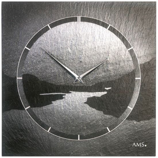 AMS design Designové nástěnné břidlicové hodiny 9512 AMS 30cm