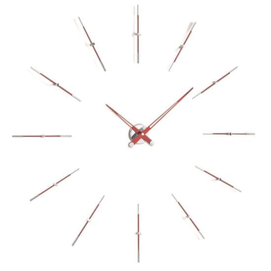 Nomon Designové nástěnné hodiny Nomon Merlin 12i red 110cm