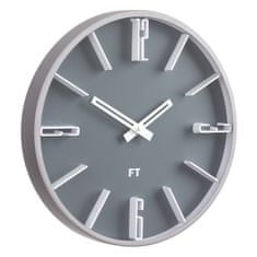 Future Time Designové nástěnné hodiny Future Time FT6010GY Numbers 30cm