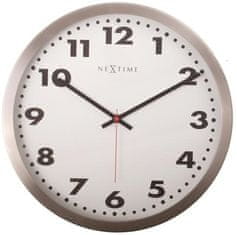 NEXTIME Designové nástěnné hodiny 2521 Nextime Arabic white 34cm