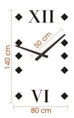 Designové nástěnné hodiny 1577 Calleadesign 140cm (2 barvy) Barva tmavě hnědá