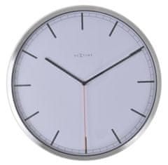 NEXTIME Designové nástěnné hodiny 3071wi Nextime Company White Stripe 35cm