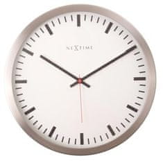 NEXTIME Designové nástěnné hodiny 2524 Nextime Stripe white 45cm