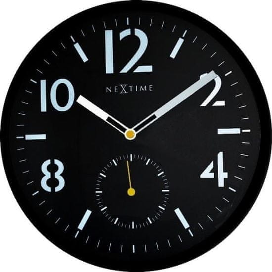 NEXTIME Designové nástěnné hodiny 3050 Nextime Serious black 32cm