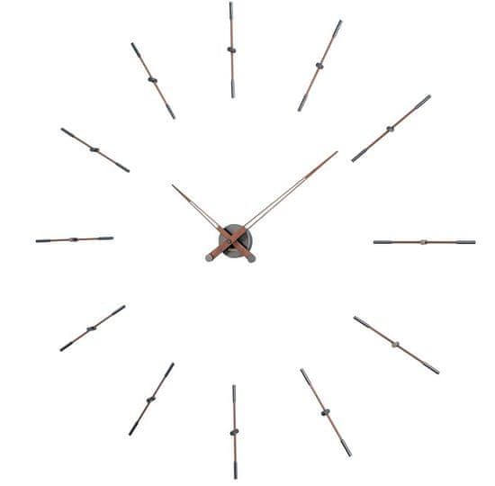 Nomon Designové nástěnné hodiny Nomon Merlin Walnut Graphite 155cm