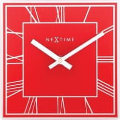 NEXTIME Designové nástěnné hodiny 5184ro Nextime Square 20cm