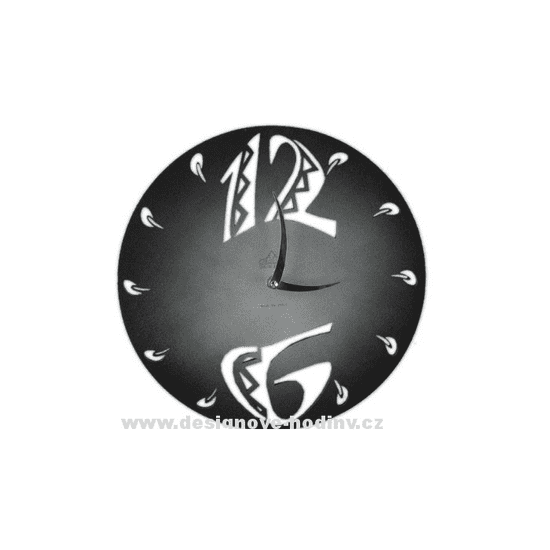 CalleaDesign Designové nástěnné hodiny 1503M Calleadesign 45cm Barva černá