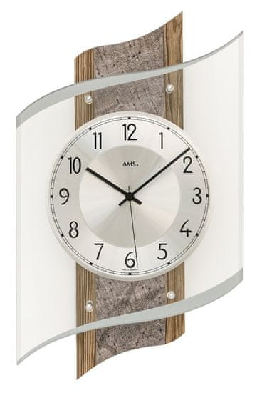 AMS design Designové nástěnné hodiny 5518 řízené rádiovým signálem AMS 48cm