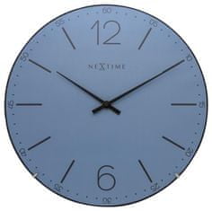 NEXTIME Designové nástěnné hodiny 3159bl Nextime Index Dome 35cm