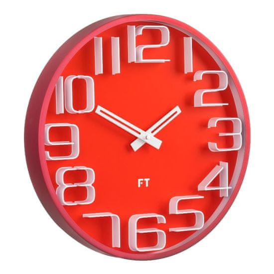 Future Time Designové nástěnné hodiny Future Time FT8010RD Numbers 30cm