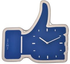 NEXTIME Designové nástěnné hodiny 3072bl Nextime Facebook Like 42cm