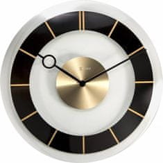 NEXTIME Designové nástěnné hodiny 2790zw Nextime Retro Black 31cm