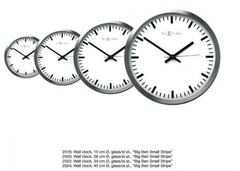 NEXTIME Designové nástěnné hodiny 2522 Nextime Stripe white 34cm