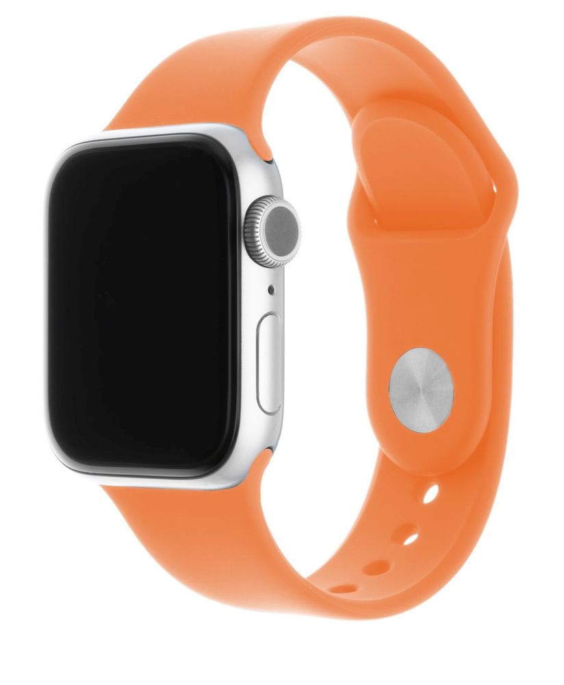 FIXED Set silikonových řemínků Silicone Strap Apple Watch 42/44/45 mm, oranžový FIXSST-434-OR