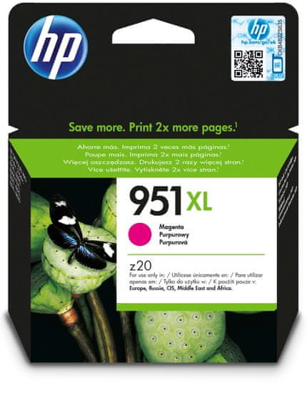 HP 951XL purpurová - originální náplň (CN047AE)