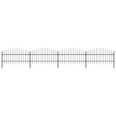 shumee VidaXL Ocelové plotové panely (0,75-1) x 6,8 m Černá