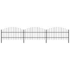 shumee VidaXL Ocelové plotové panely (0,75-1) x 5,1 m Černá