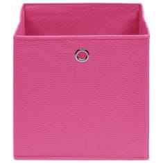 Greatstore Úložné boxy 4 ks netkaná textilie 28 x 28 x 28 cm růžové