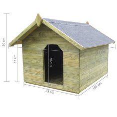 Greatstore Zahradní psí bouda s otevírací střechou impregnovaná borovice