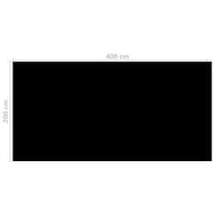 Greatstore Kryt na bazén černý 400 x 200 cm PE