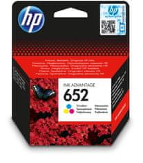 HP 652 tříbarevná - originální náplň (F6V24AE)