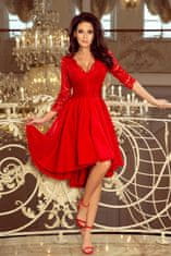 Numoco Šaty s krajkovým výstřihem NICOLLE - červené Velikost: XXXL