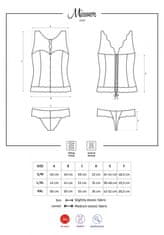 Obsessive Svůdný korzet Miamor corset tyrkys - Obsessive tyrkys S/M
