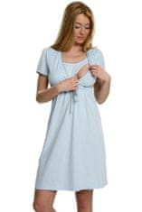 ITALIAN FASHION Bavlněná těhotenská noční košile Felicita modrá L