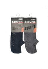 STEVEN Pánské kotníkové ponožky Steven s ABS art.135 bílá 41-43