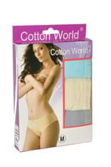 Cotton World Dámské kalhotky Cotton World lycra A'3 bílá S