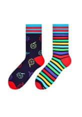 More Pánské vzorované nepárové ponožky More 079 černá 39-42